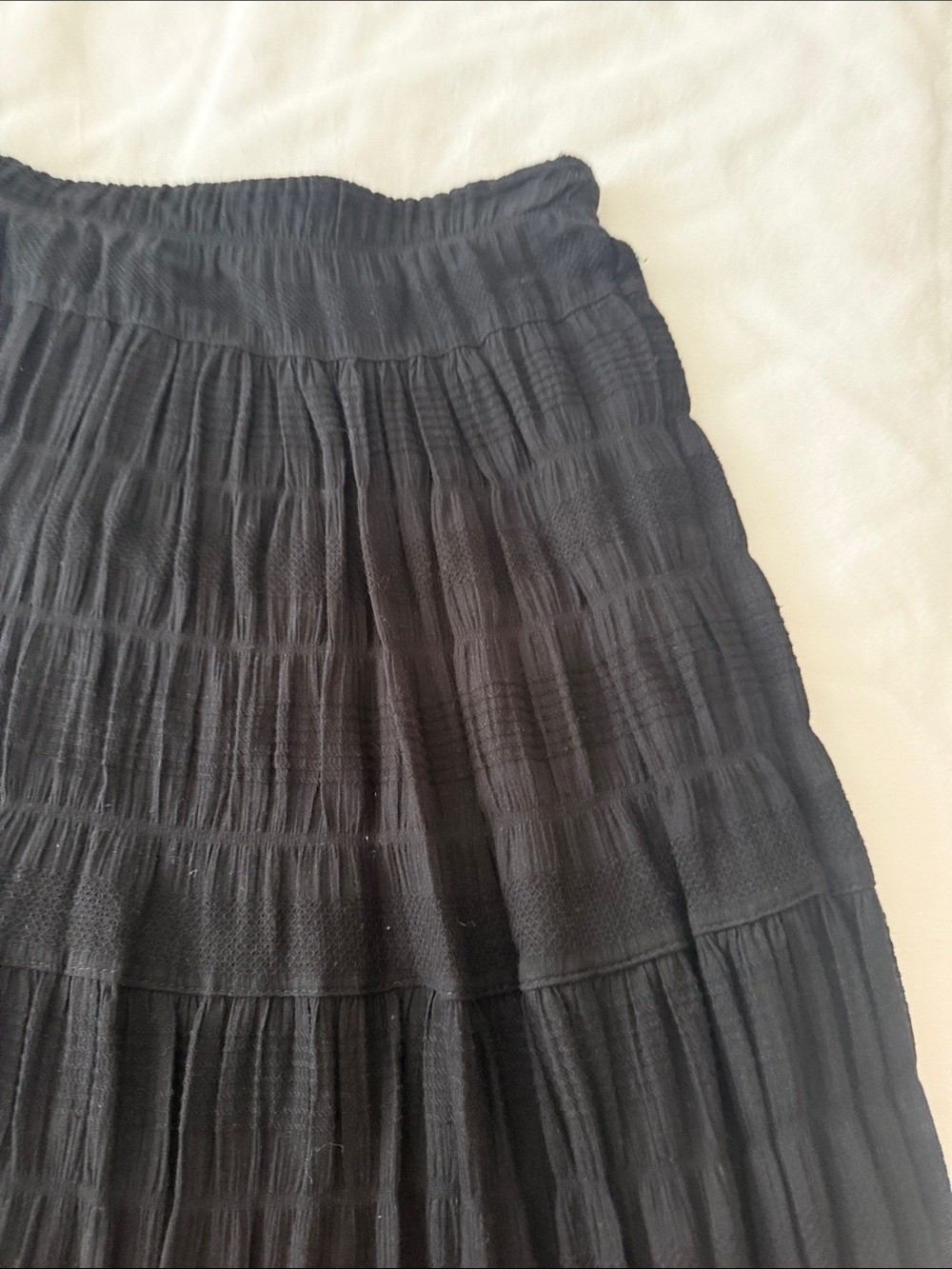 Max Studio Black Tiered Maxi Skirt - Picture 7 of 8